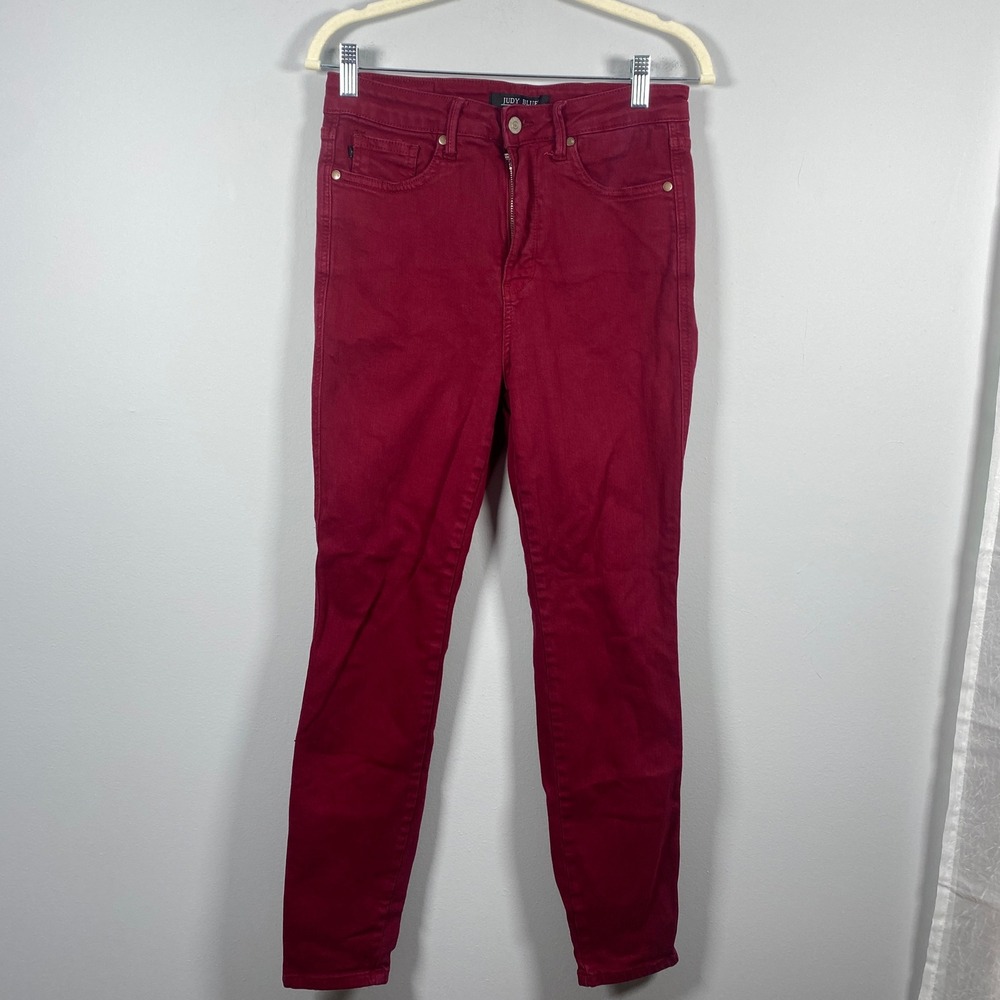 Judy Blue Skinny Jeans Women's 9 / 29 Burgundy High Rise Stretch JB88760 C Dyed